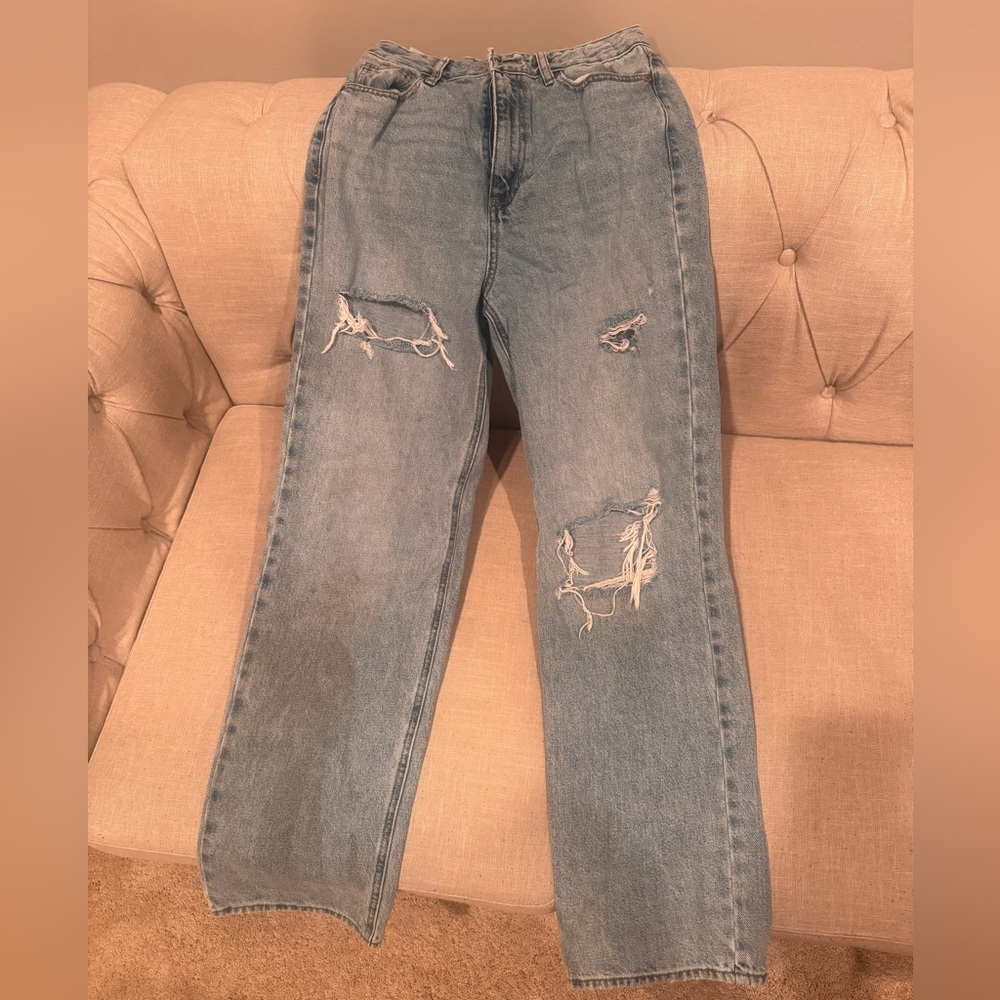 PacSun Light Blue Distressed Boyfriend Jeans